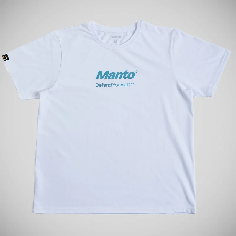 Manto Defend 23 Oversize T-Shirt White Terry Blend Velvet Blend Canvas Blend
