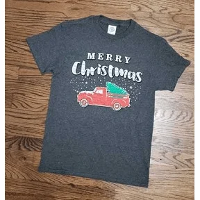 Merry christmas truck t-shirt Chenille Blend Fleece Blend Nylon Blend