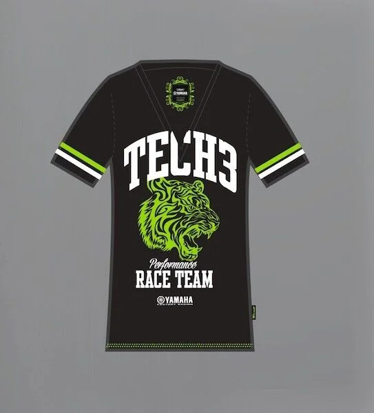 New Official Tech 3 Yamaha Womans Team T Shirt Front Pockets Side Pockets Patch Pockets New Official Tech 3 Yamaha Womans Team T Shirt Front Pockets Side Pockets Patch Pockets