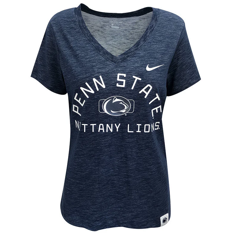 Nike Ladies Slub V-Neck T-Shirt Lace Blend Ribbed Blend Corduroy Blend