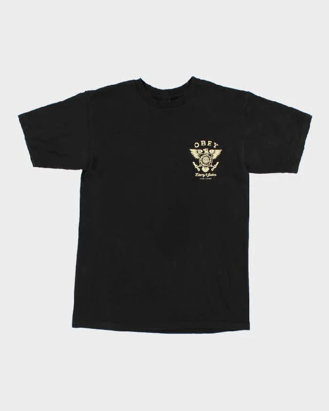 Obey Black T-Shirt - S Jersey Fabric Tulle Fabric Batik Fabric