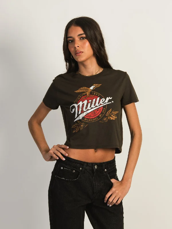 ODD PEOPLE MILLER CROP T-SHIRT - VINTAGE Lace Blend Ribbed Blend Corduroy Blend