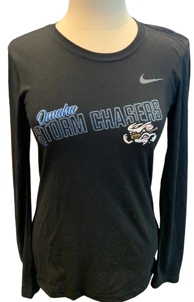 Omaha Storm Chasers Women's Nike Black Legend L/S Tee Cashmere Blend Cotton Blend Poly Blend