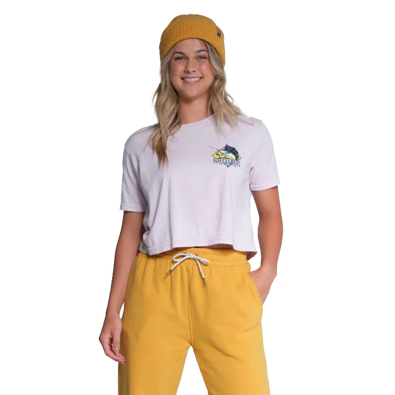 Salty Crew W' Go Sailin Boyfriend Crop T-Shirt Mesh Fabric Canvas Fabric Denim Fabric Salty Crew W' Go Sailin Boyfriend Crop T-Shirt Mesh Fabric Canvas Fabric Denim Fabric