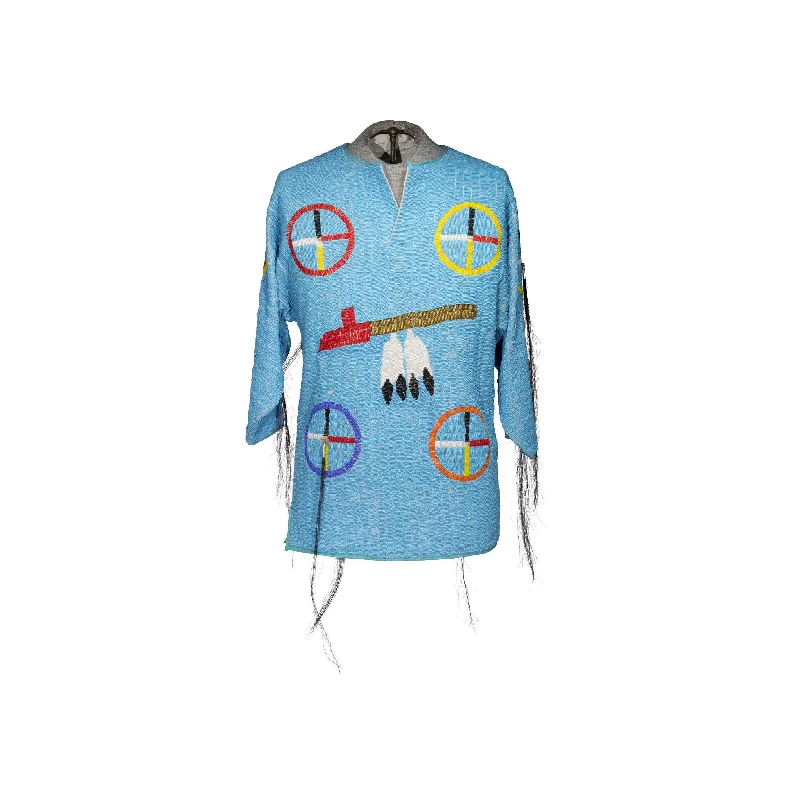 Sioux Beaded Shirt Real Fur Shearling Chenille