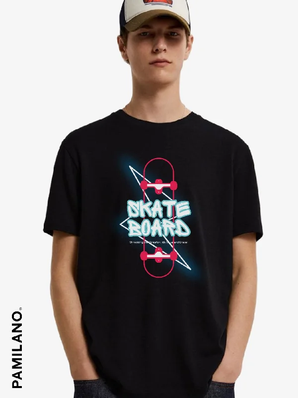 Skate Board - Unisex T-Shirt Spandex Blend Rayon Blend Denim Blend