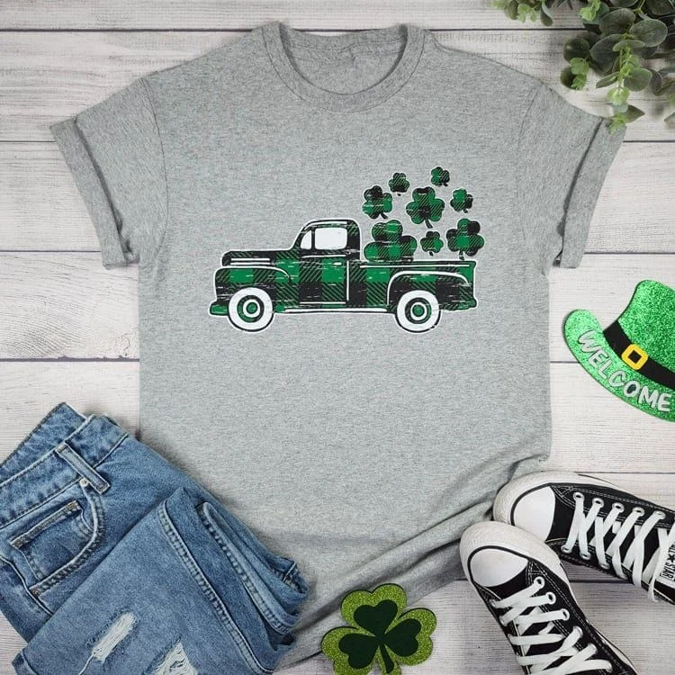 St. Patricks Truck T-shirt Machine Wash Dry Clean Hand Wash