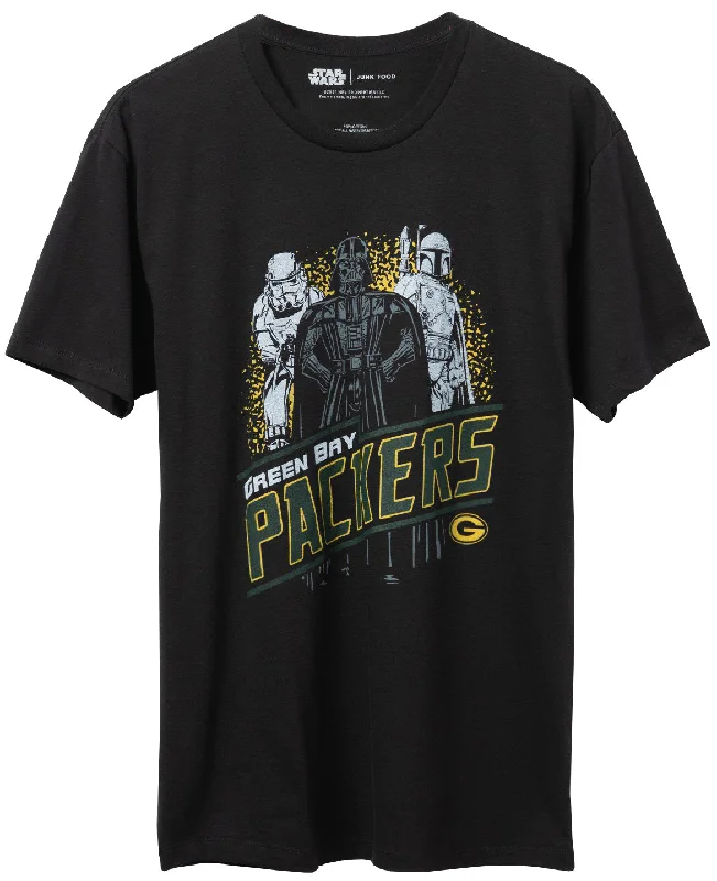 Star Wars x Junk Food x NFL Dark Side Team Packers Tee Basic T-Shirt Crew Neck Short Sleeve Star Wars x Junk Food x NFL Dark Side Team Packers Tee Basic T-Shirt Crew Neck Short Sleeve