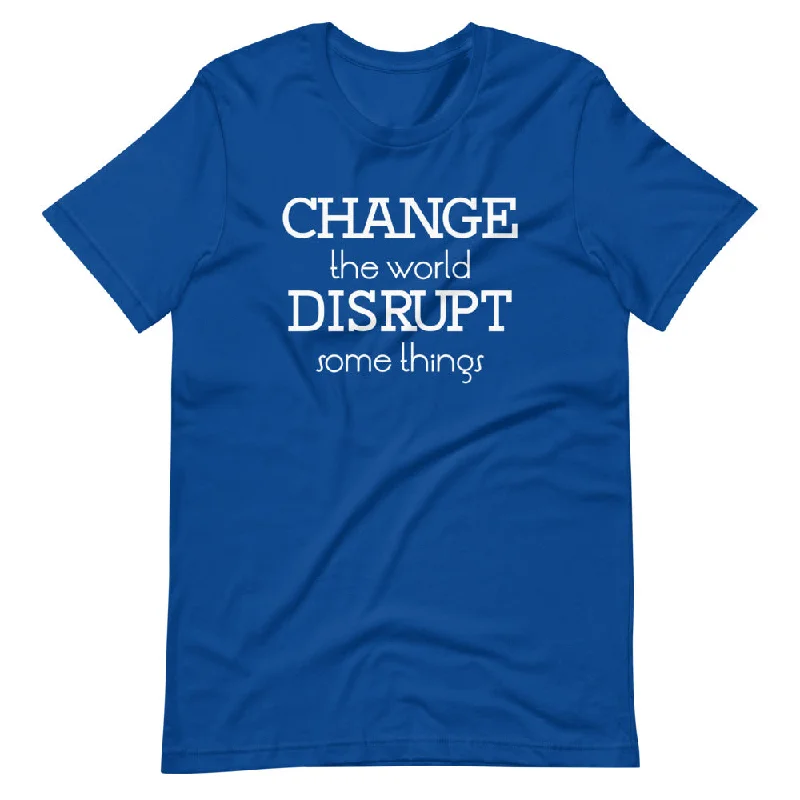 Unisex Change the World Disrupt Some Things short sleeve T-Shirt Seamless Knitted Crochet Unisex Change the World Disrupt Some Things short sleeve T-Shirt Seamless Knitted Crochet