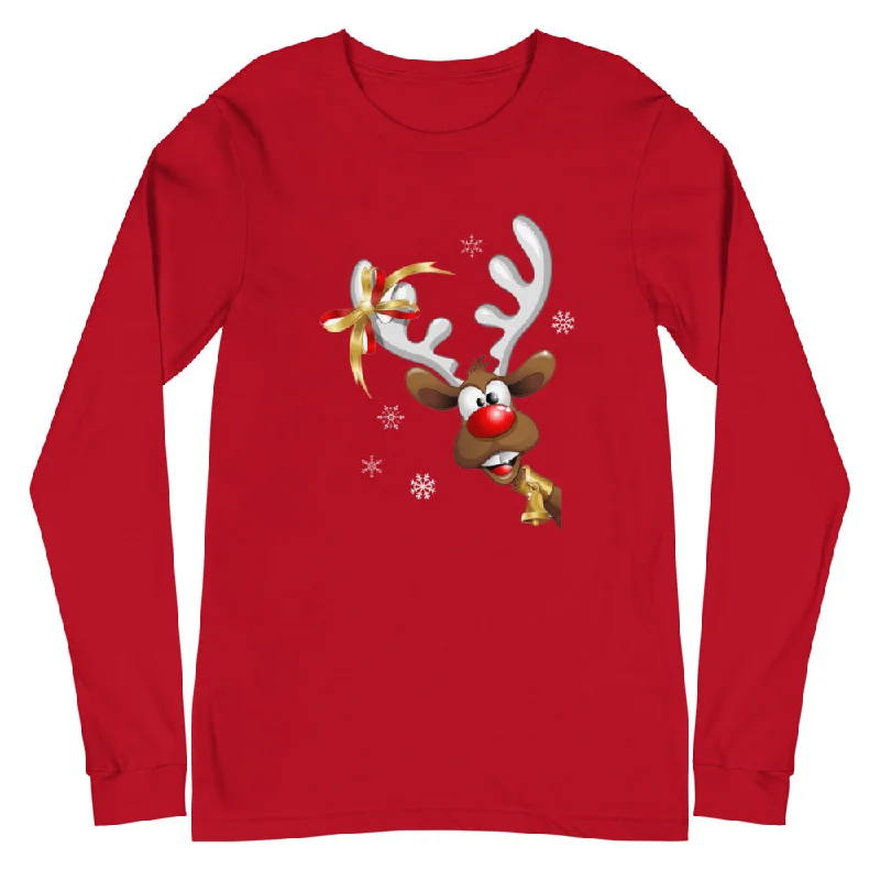 Funny Reindeer Long Sleeve Tee, lioness-love Nylon Fabric Polyester Fabric Spandex Fabric Funny Reindeer Long Sleeve Tee, lioness-love Nylon Fabric Polyester Fabric Spandex Fabric