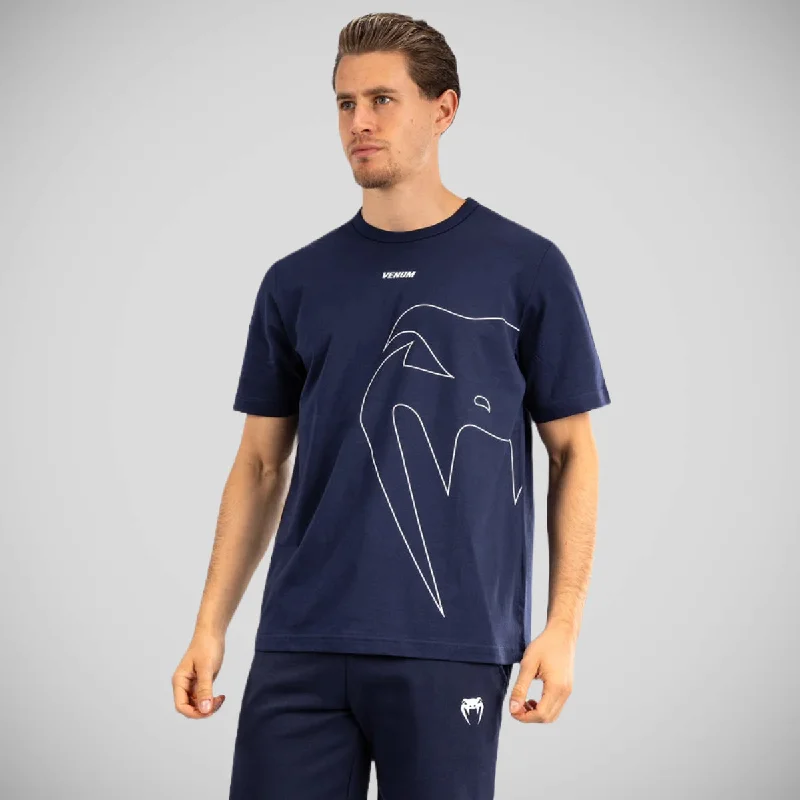 Venum Giant Connect T-Shirt Army Navy Blue Front Pockets Side Pockets Patch Pockets