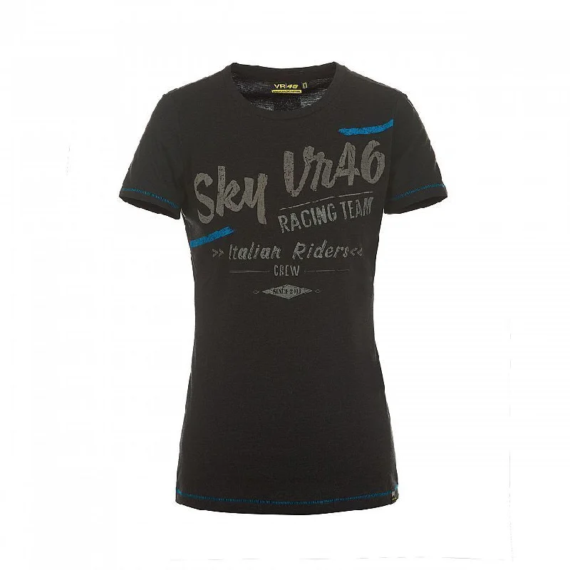 VR46 Official Valentino Rossi Italian Riders Crew Womans T'Shirt Skwts 235522Nf Welt Pockets Slit Pockets Flap Pockets VR46 Official Valentino Rossi Italian Riders Crew Womans T'Shirt Skwts 235522Nf Welt Pockets Slit Pockets Flap Pockets