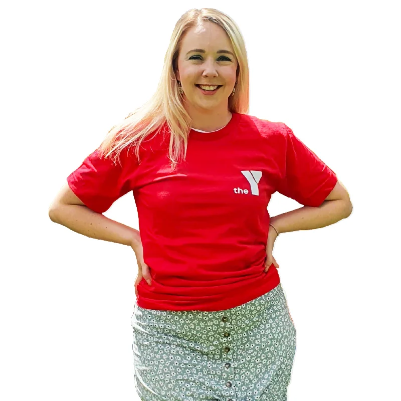 Y Belief Tee 2.0 - Red (Unisex) Boxy Fit Fitted Loose