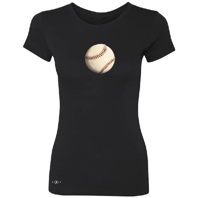 Zexpa Apparelâ„¢ Real 3D Baseball Ball Women's T-shirt Baseball Cool Embossed Tee Embroidered Appliqued Beaded Zexpa Apparelâ„¢ Real 3D Baseball Ball Women's T-shirt Baseball Cool Embossed Tee Embroidered Appliqued Beaded