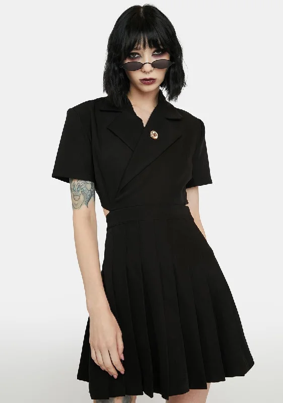 Bad Culture Collared Mini Dress Casual V-Neck Mini Dress
