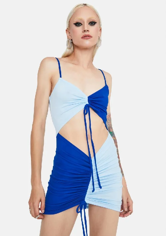 Clearly Beauty Color Block Mini Dress Classic Striped Mini Dress