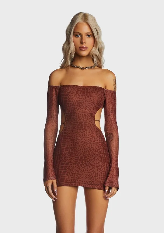 Cocoa Get Some Mesh Mini Dress Chic Tropical Mini Dress