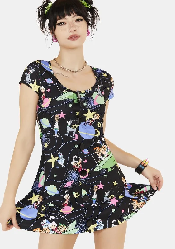 Cosmic Teen Queen Mini Dress Classic Black Mini Dress