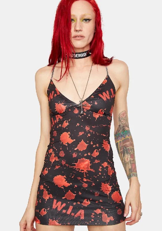 Dread Mini Dress Comfortable Polka Dot Mini Dress