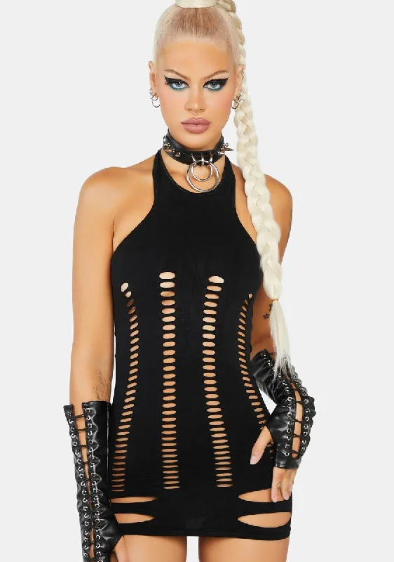 Dropping Jaws Halter Mini Dress Comfortable Casual Mini Dress