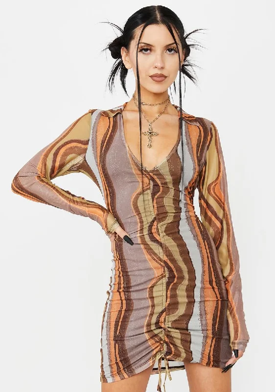 Earthy Gradient Aviva Mini Dress Cozy T-Shirt Mini Dress