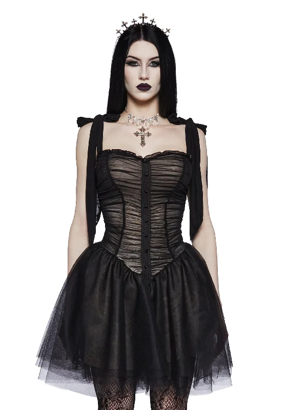 Eclipsed By Love Mini Dress And Glove Set Chic Halter Mini Dress