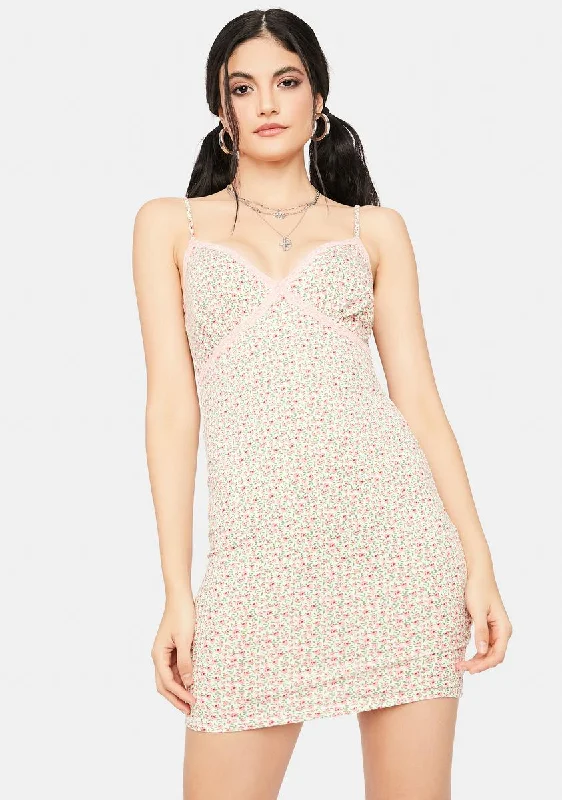 Enough Is Enough Floral Mini Dress Trendy Crossover Mini Dress