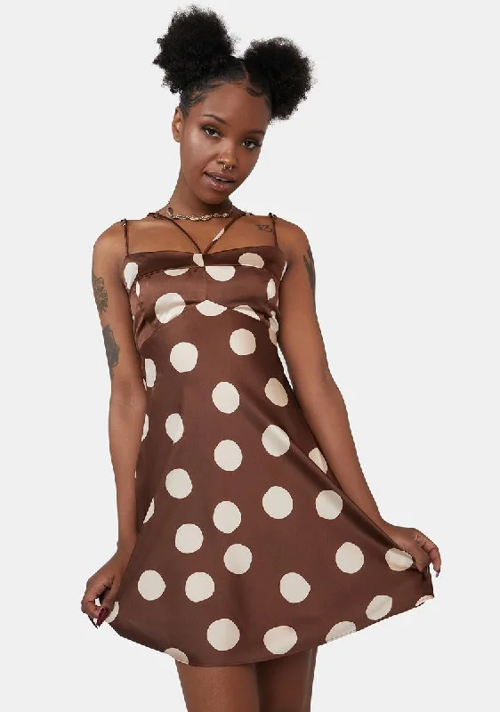 Go All Out Polka Dot Mini Dress Classic Casual Mini Dress