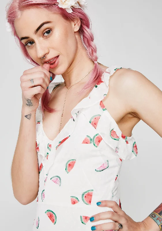 Juicy Watahmelon Mini Dress Elegant Lace Mini Dress