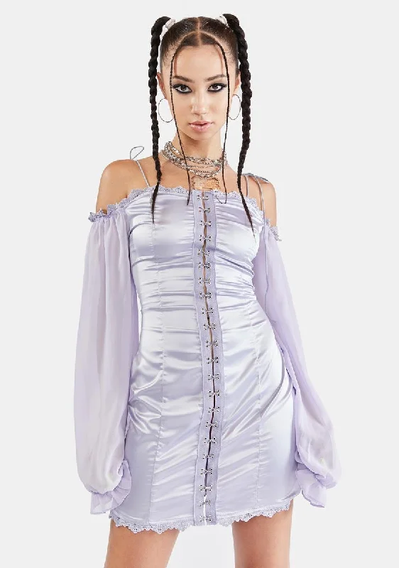 Lilac Genie Mini Dress Classic Shift Mini Dress
