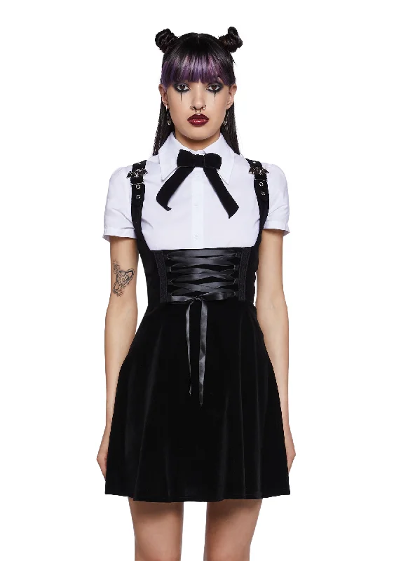 Moonlit Maven Mini Dress Elegant Vintage Mini Dress