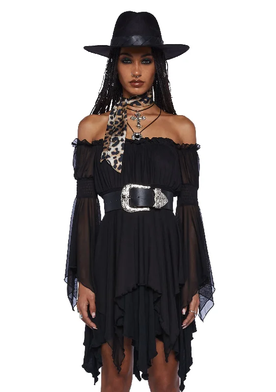 Musical Odyssey Mini Dress Comfortable Boho Mini Dress