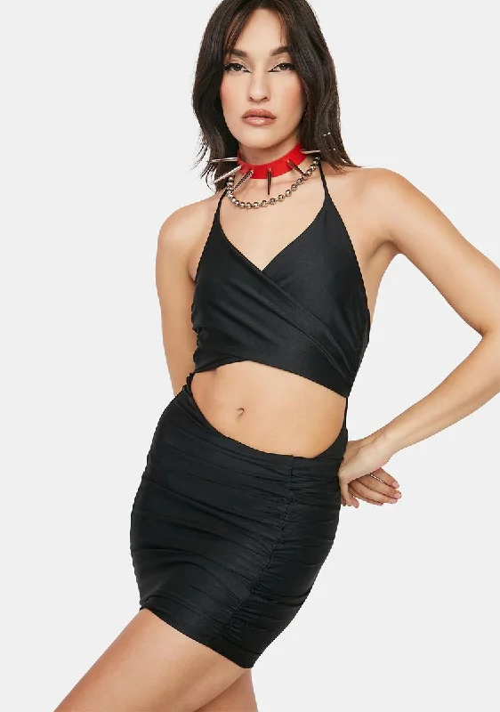 Not So Obsolete Mini Dress Casual Mini Dress with Pockets