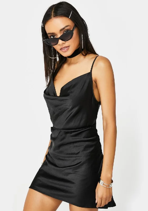 Paiva Mini Dress Elegant Satin Mini Dress