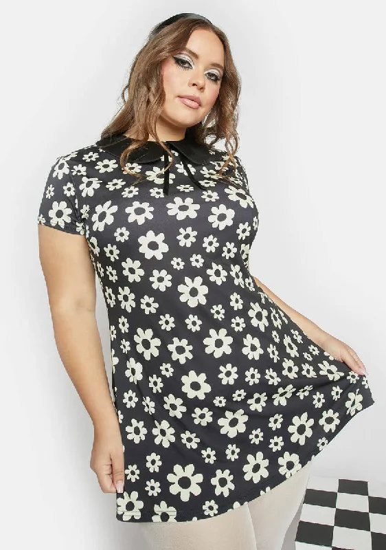 Plus Boo Everybody's Talkin' Mini Dress Comfortable Linen Mini Dress