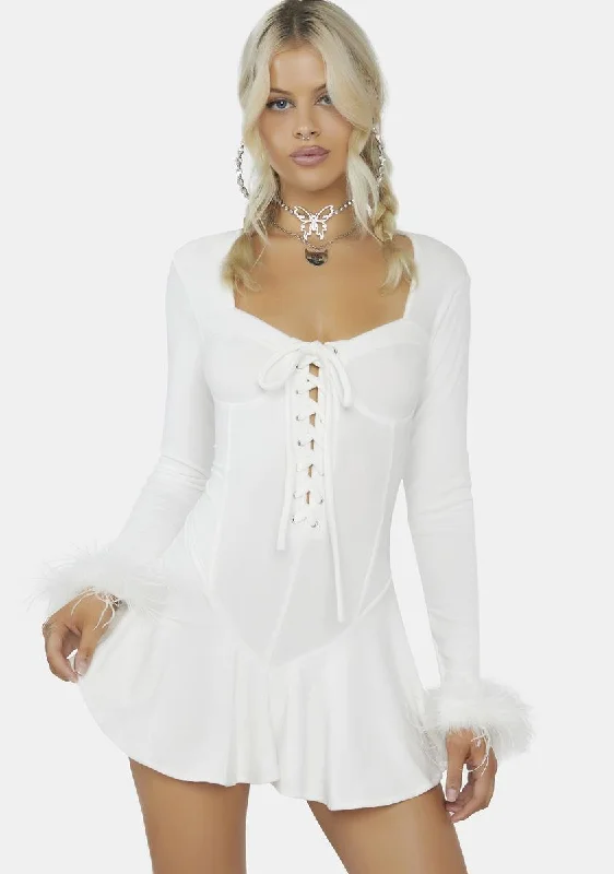 Purely Fair Game Mini Dress Casual V-Neck Mini Dress