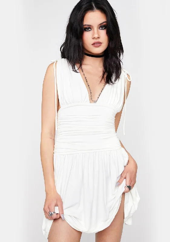 Purely Not Platonic Mini Dress Chic Halter Mini Dress
