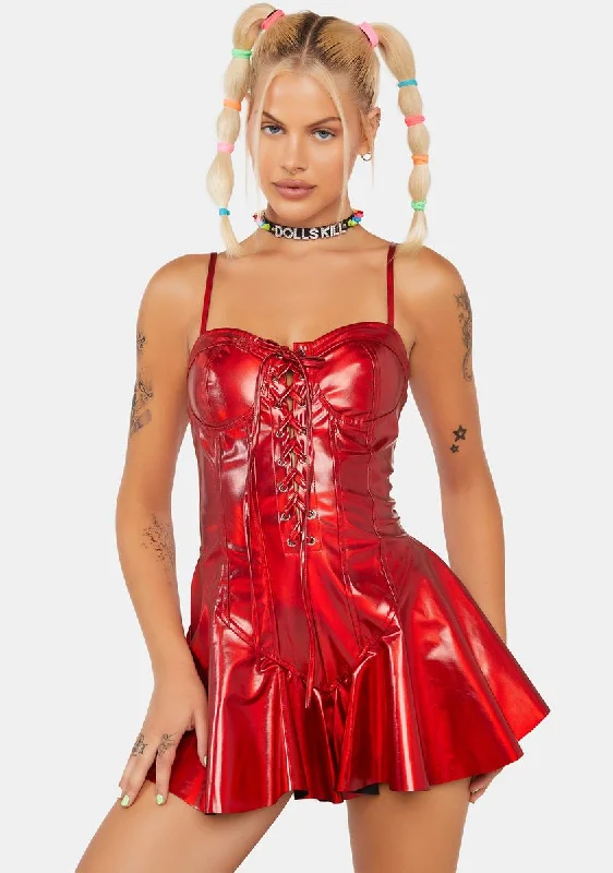 Ruby Maximized Pleasure Mini Dress Fashionable Button-Front Mini Dress