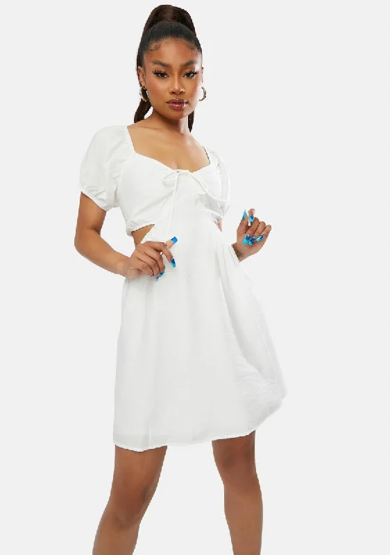 Springtime Kisses Cutout Mini Dress Elegant Tulle Mini Dress