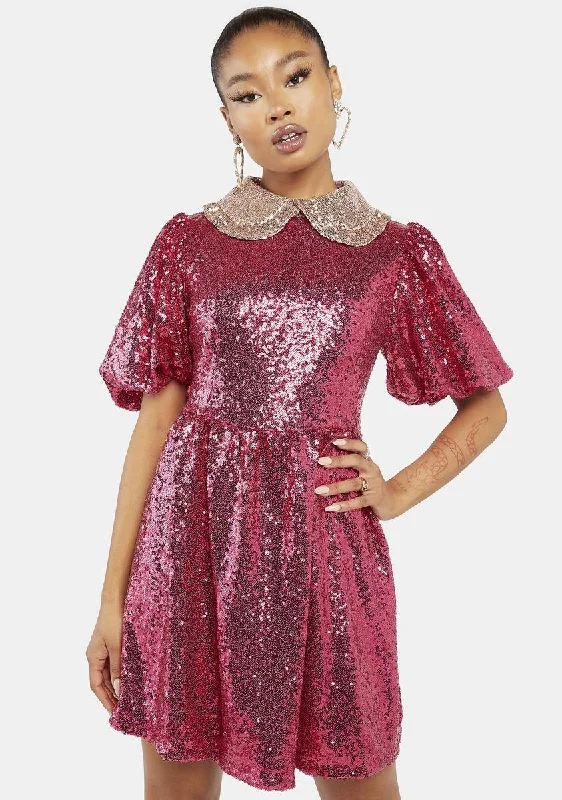 Steller Sequin Mini Dress Trendy A-Line Mini Dress