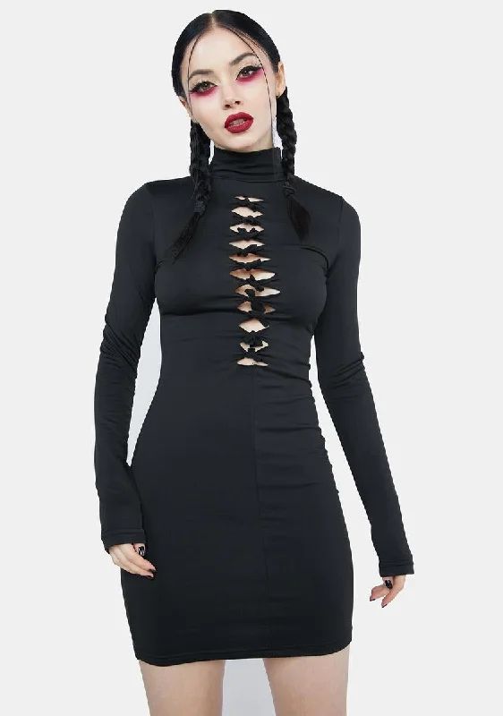 Surprise Surprise Mini Dress Cozy Ribbed Mini Dress