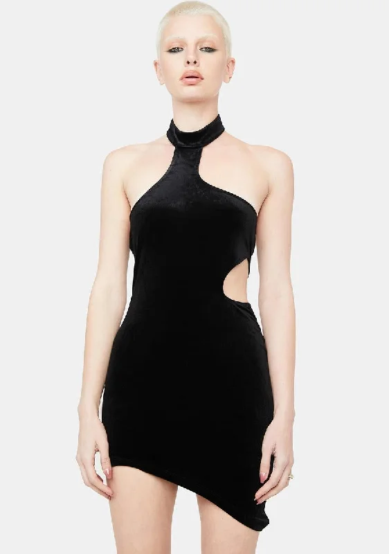 The Real Deal Cut Out Mini Dress Comfortable Zip-Up Mini Dress