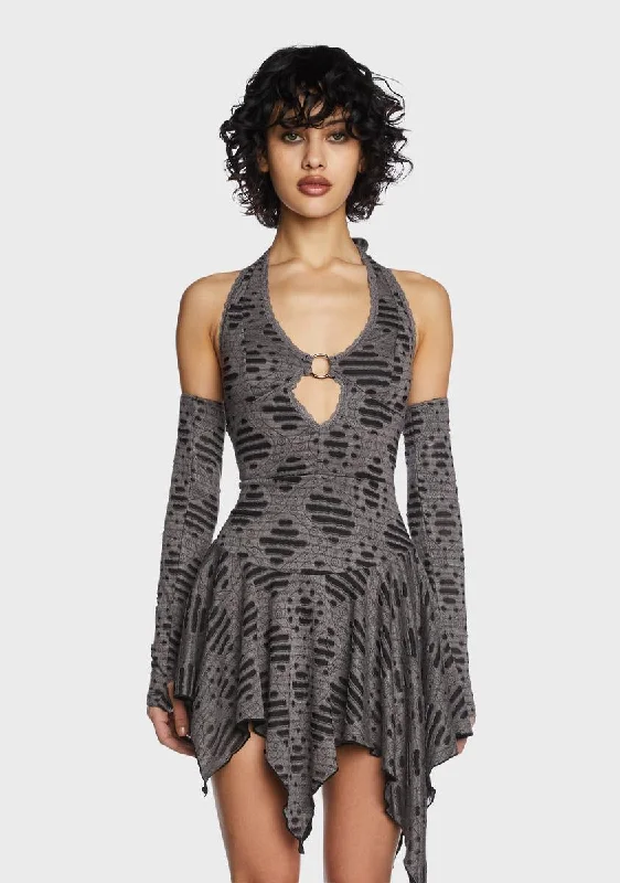 Trippin' On Terrain Mini Dress Modern Satin Mini Dress