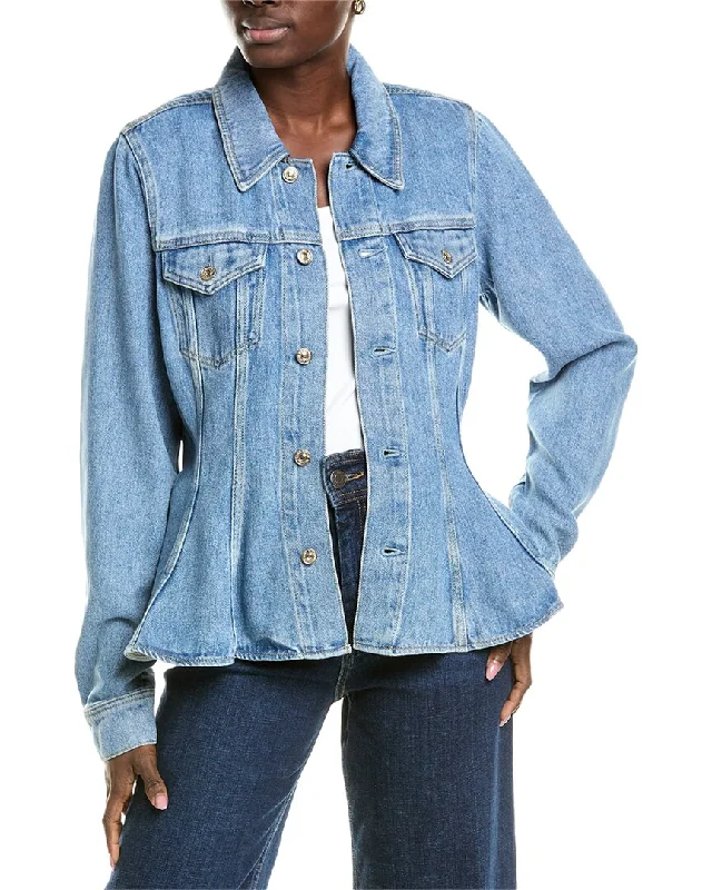 7 For All Mankind Flounce Trucker Jacket Jacket Blazer Coat