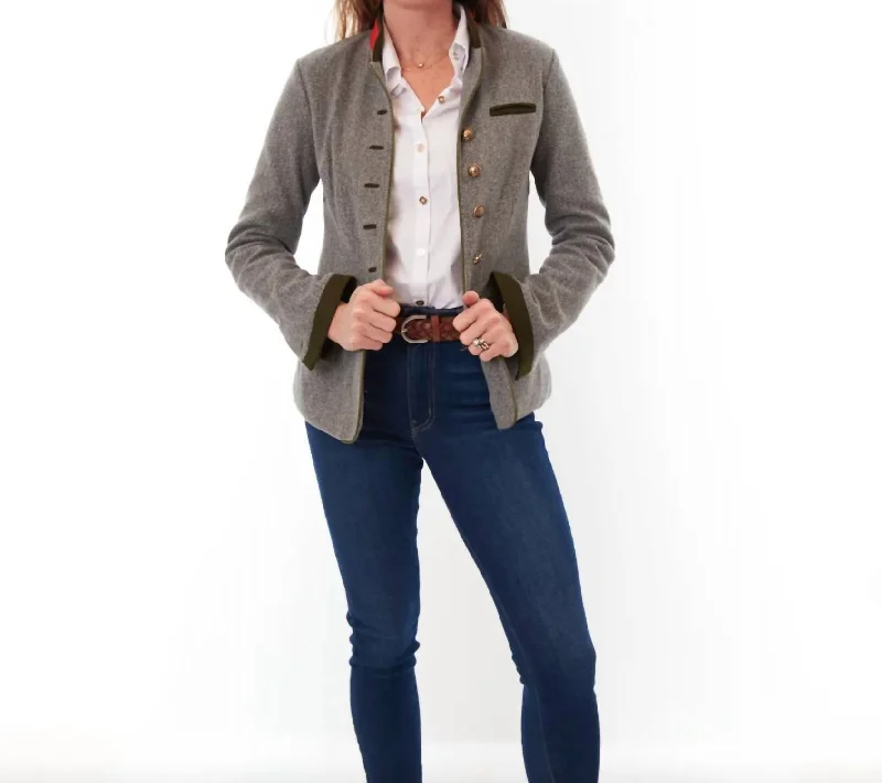 Alpen Jacket In Gray Plaid Jacket Tartan Jacket Houndstooth Jacket