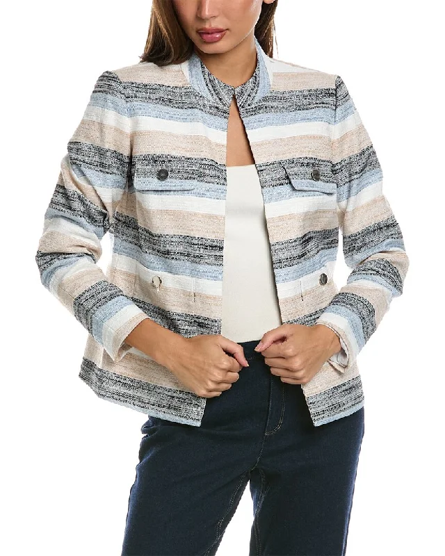 Anne Klein Cardigan Jacket Fleece Fabric Down Fabric Feather Fabric