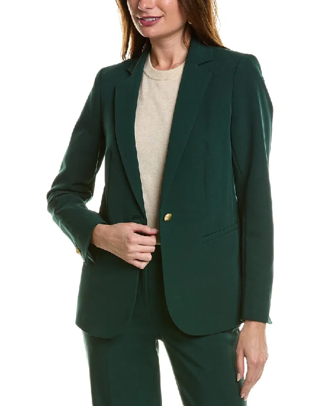Anne Klein Notch Collar Jacket Satin Jacket Silk Jacket Chiffon Jacket
