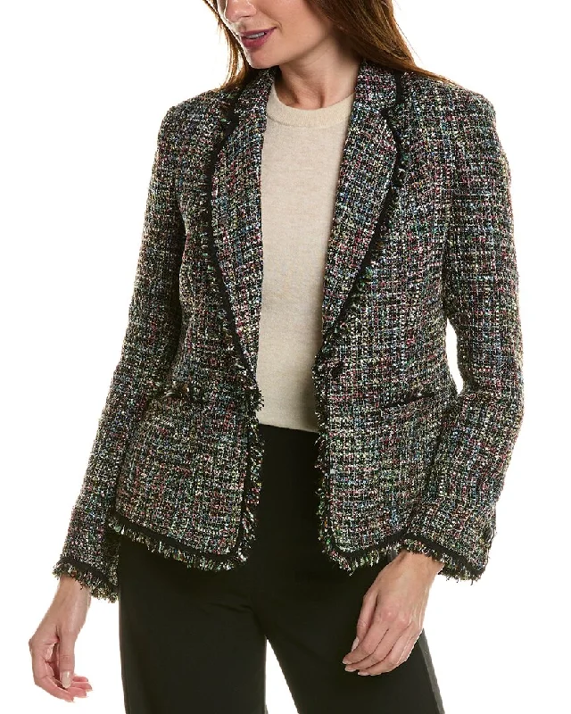 Anne Klein Notch Collar Jacket Zippered Jacket Buttoned Jacket Snapped Jacket