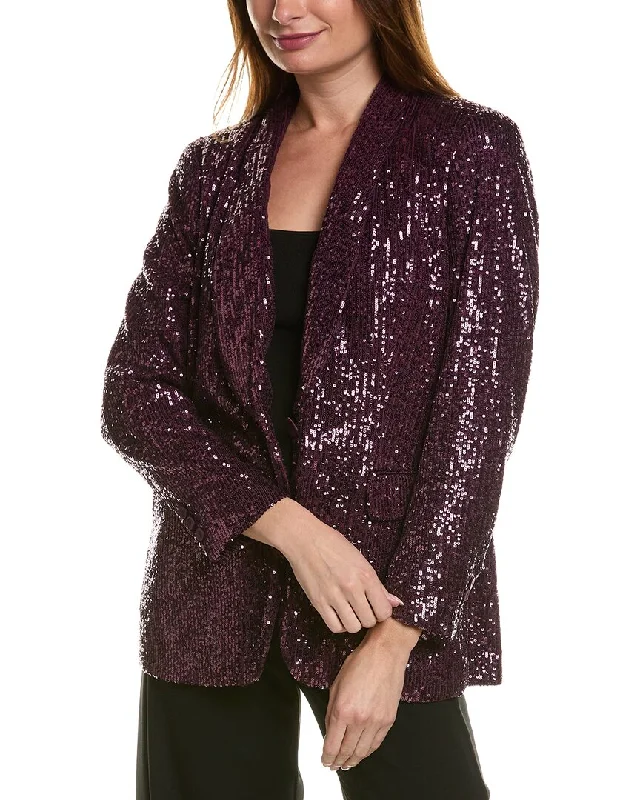 Anne Klein Shawl Collar Jacket Lace Jacket Ribbed Jacket Sequined Jacket