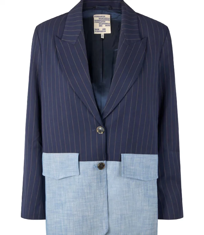 Barba Jacket In Seabornepinstripe Anorak Shell Jacket Lightweight Jacket